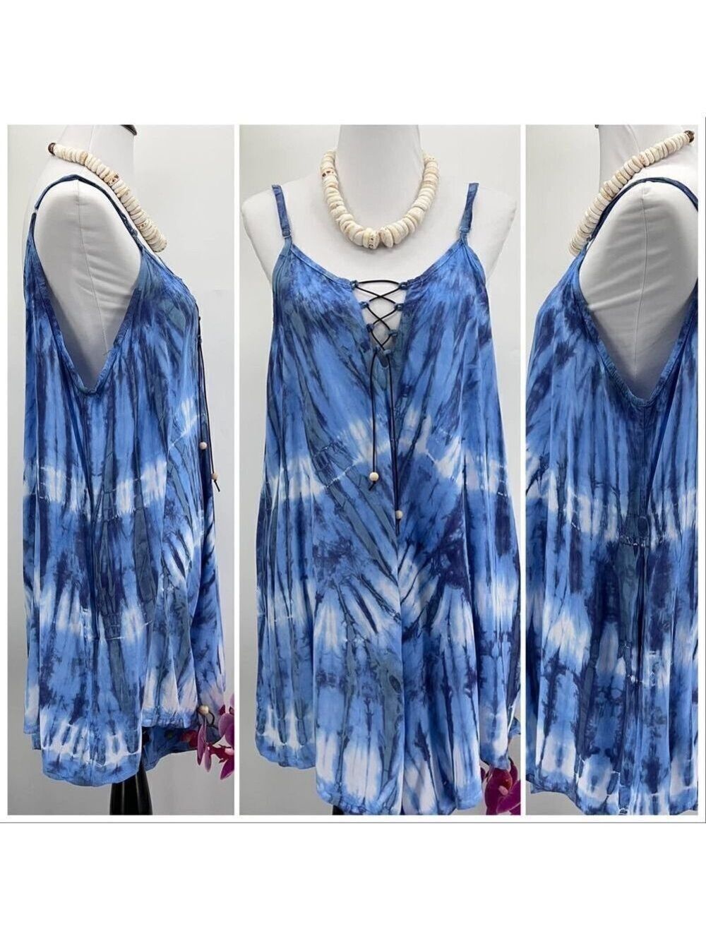 Beach Boho Romper Gypsy Overall Wide Leg The Kau wela Mini Romper Black & White